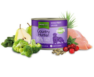 Natures Menu Country Hunter Farm Reared Turkey Wet Dog Food Cans