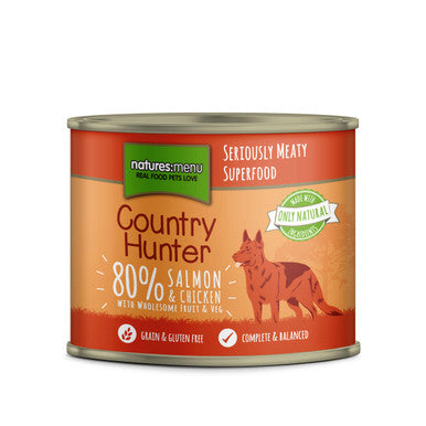 Natures Menu Country Hunter Salmon Chicken Wet Dog Food Cans