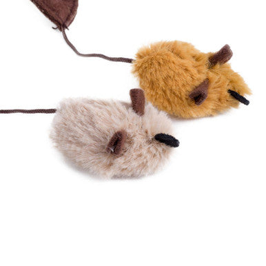 Petface Feather Tail Mice Cat Toy