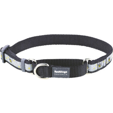Red Dingo Martingale Dog Collar Bumblebee Black