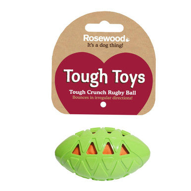 Rosewood Tough Crunch Rugby Ball Dog Toy