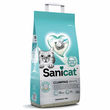Sanicat Clumping White Unscented Cat Litter