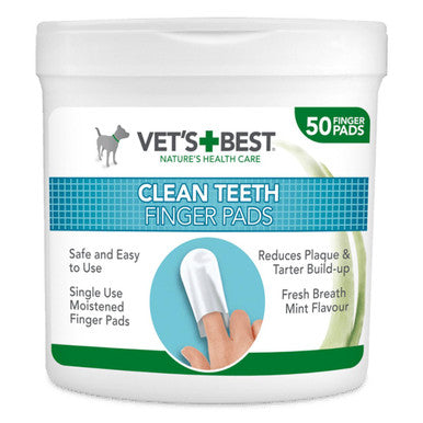 Vets Best Clean Teeth Finger Pads for Dog