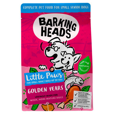 Barking Heads Little Paws Golden Years Small Adult Dry Dog Food Chicken