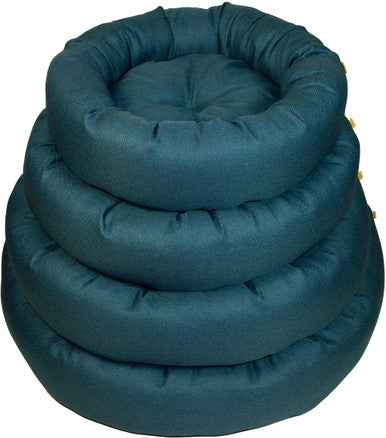 Earthbound Morland Cat Donut Bed in Breton Blue