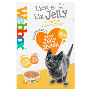 Webbox Lick e Lix Jelly Grain free Cat Treats Chicken Sweet Potato