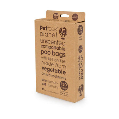 Petface Planet Tie Handle Compostable Dog Poo Bags