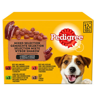 Pedigree Wet Dog Food Pouches - Mixed Selection in Gravy