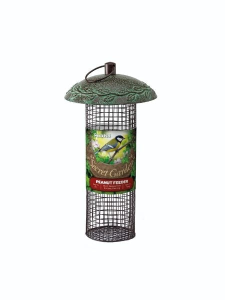Front View of Peckish Secret Garden Peanut Bird Feeder