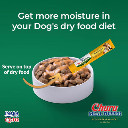 Ciao Churu Meal Topper for Adult Dogs - Chicken Recipe - 4 x 14g