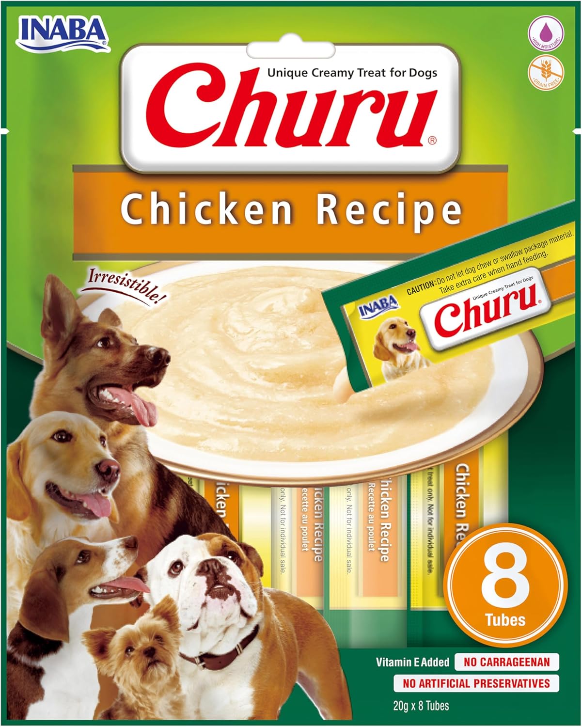 Ciao Churu 4 & 8 Pack Dog Treat - Chicken Recipe - 4 x 14g & 8 x 20g