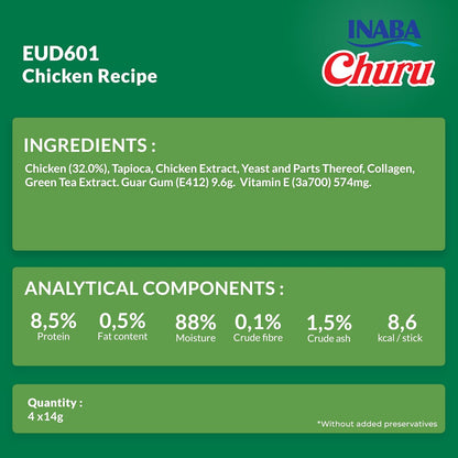Ciao Churu 4 & 8 Pack Dog Treat - Chicken Recipe - 4 x 14g & 8 x 20g