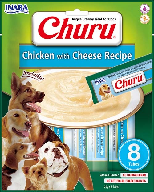 Ciao Churu 4 & 8 Pack Dog Treat - Chicken with Cheese Recipe - 4 x 14g & 8 x 20g