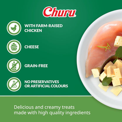 Ciao Churu 4 & 8 Pack Dog Treat - Chicken with Cheese Recipe - 4 x 14g & 8 x 20g
