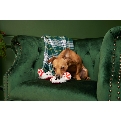 BARK Christmas Peppermice Slippies Dog Toy - One Size