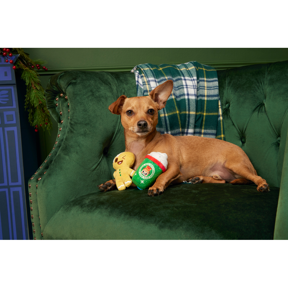 BARK Christmas Ginger Boy Brew Dog Toy - One Size