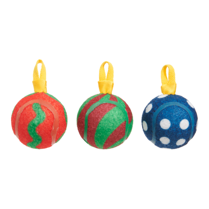 Front View of BARK Christmas Bauble Balls Dog Toy - One Size
