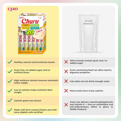 Ciao Churu 20 Pack Box Cat Treat - Chicken Variety - 20 x 14g