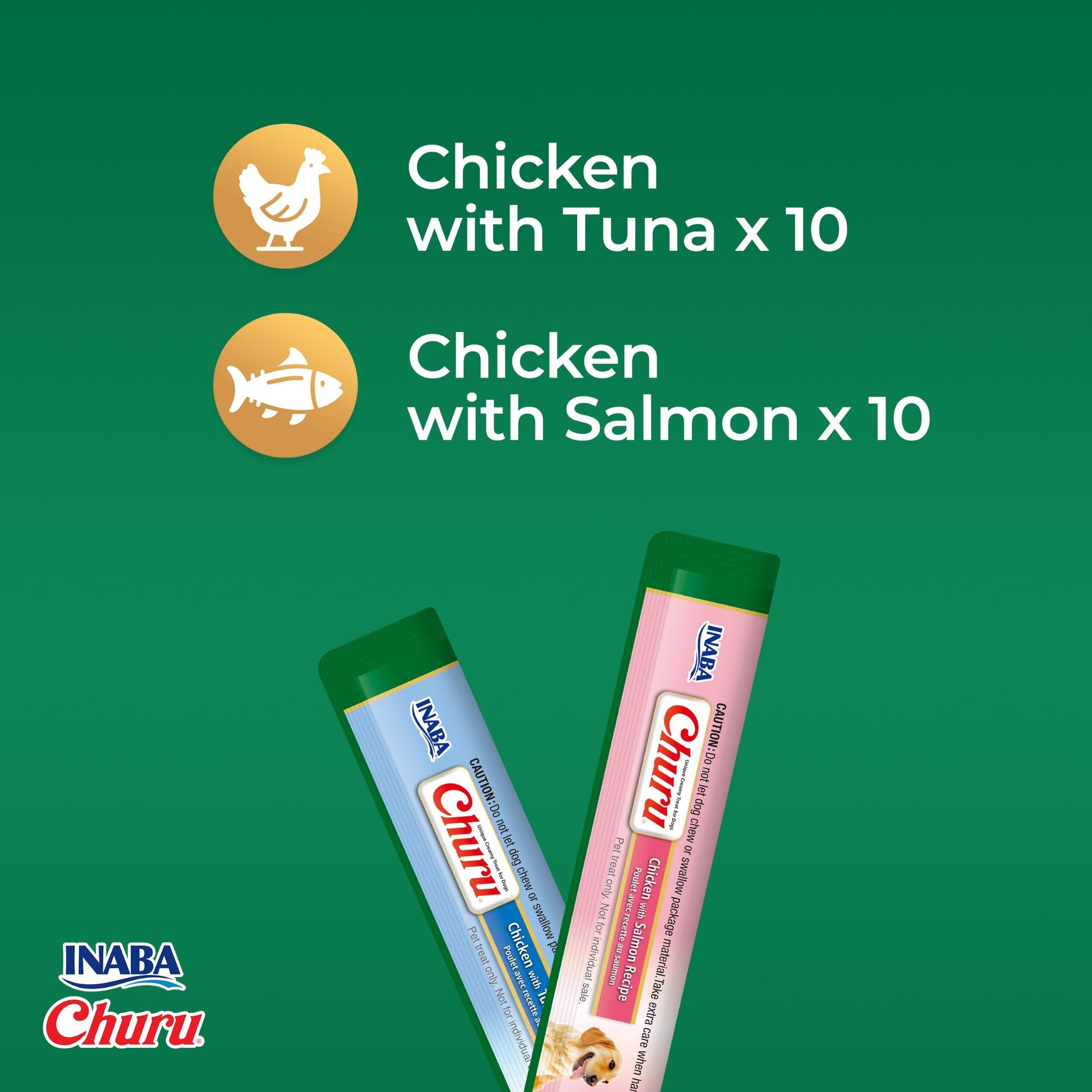 Churu 20 Pack Dog Treat - Chicken with Seafoods Variety - 20 x 14g