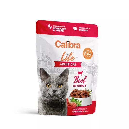 Calibra Cat Life Pouch Adult Beef