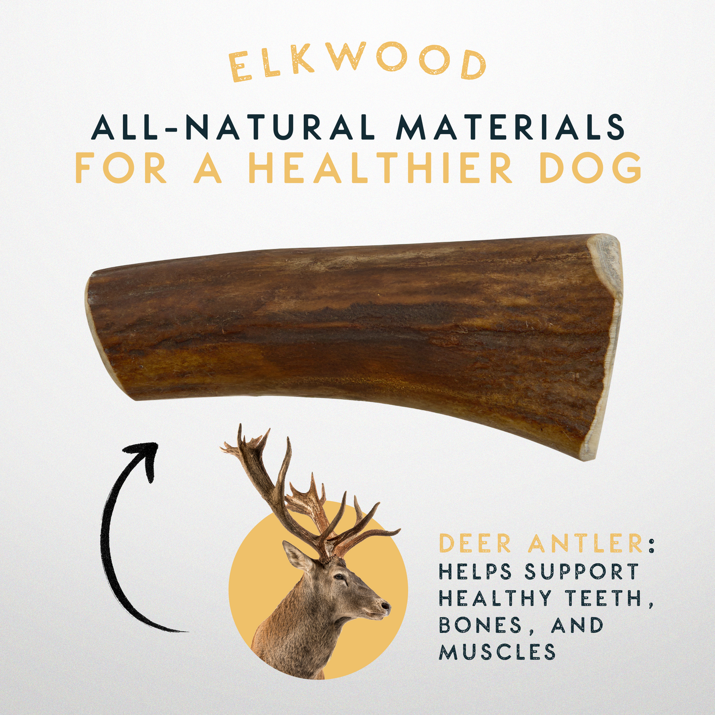 Elkwood 100% Natural Antler Chew | Large