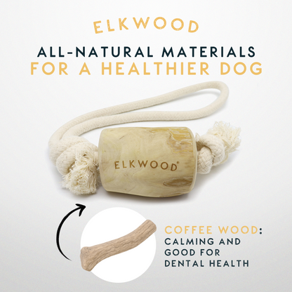 Elkwood Coffee Wood Rope Dog Toy