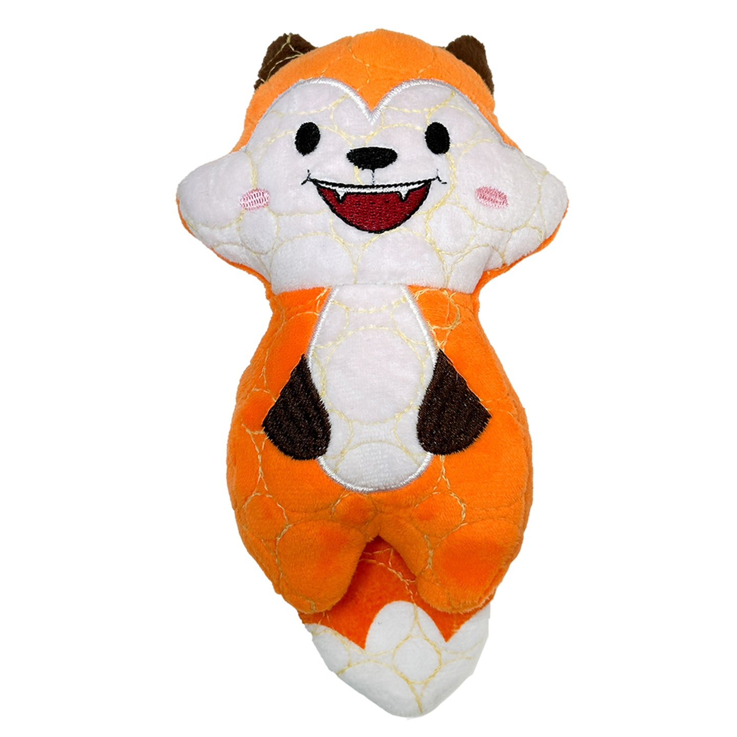 Bite Force Kevlar Tough Plush Fox Squeak and Crinkle Dog Toy