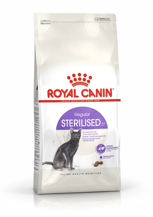 Front View of Royal Canin Sterilised 37 Adult Dry Cat Food - 10kg