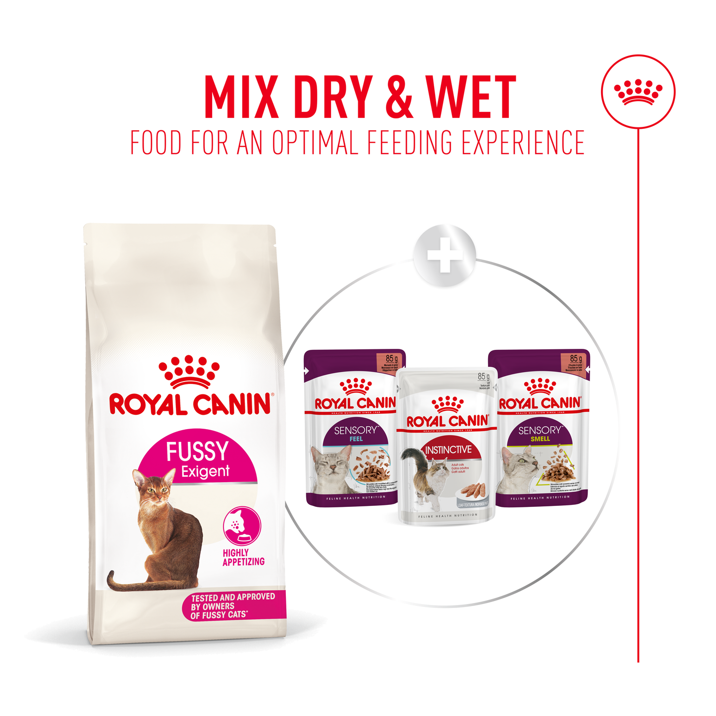 Royal Canin Fussy Adult Dry Cat Food - 50g, 400g, 2kg, 4kg & 10kg