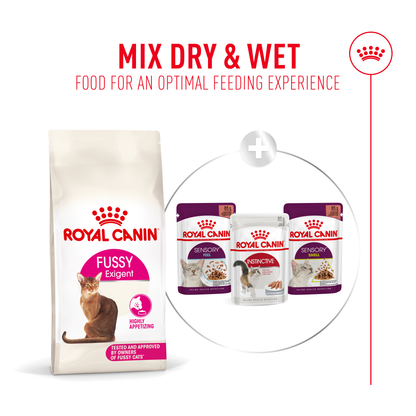 Royal Canin Fussy Adult Dry Cat Food - 50g, 400g, 2kg, 4kg & 10kg