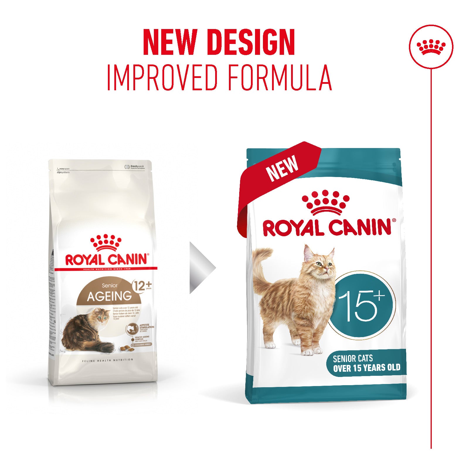 Royal Canin Ageing 15+ Senior Dry Cat Food - 400g, 2kg & 4kg