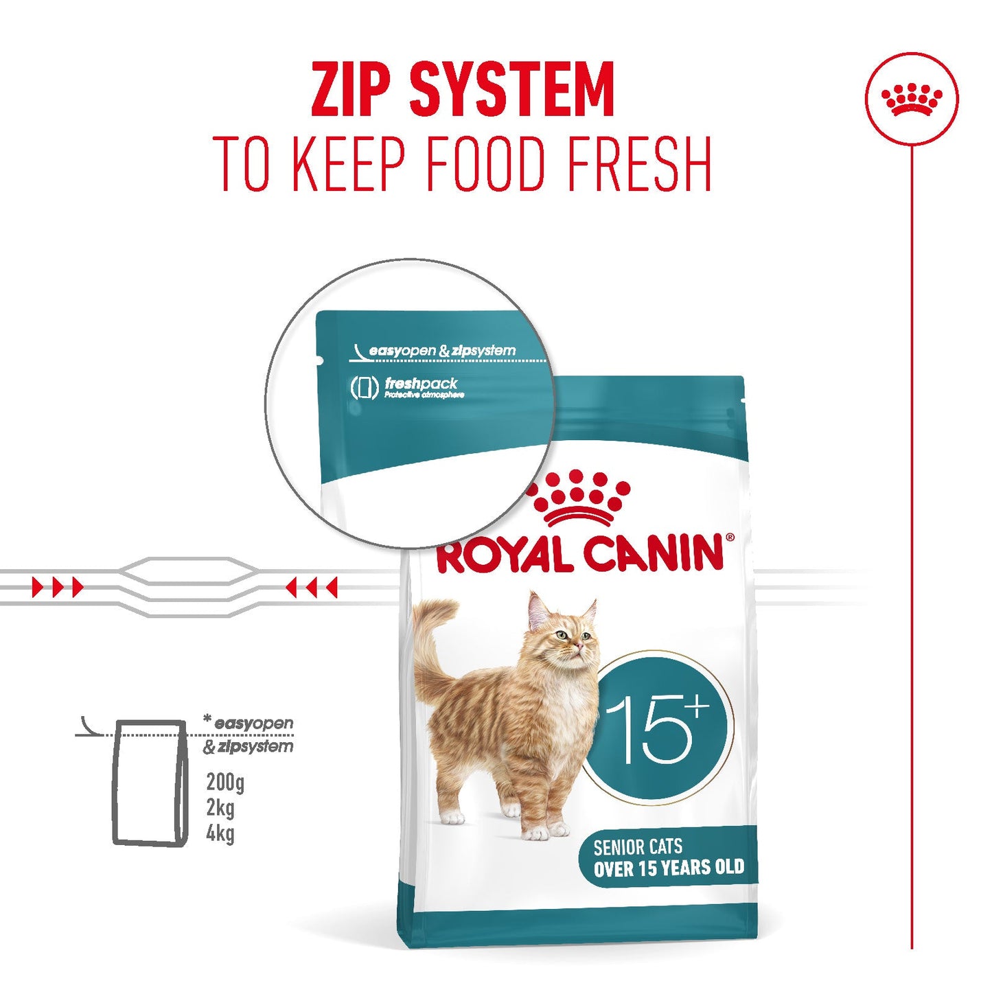Royal Canin Ageing 15+ Senior Dry Cat Food - 400g, 2kg & 4kg