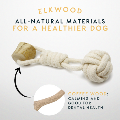 Elkwood Coffee Wood Dumbbell Dog Toy