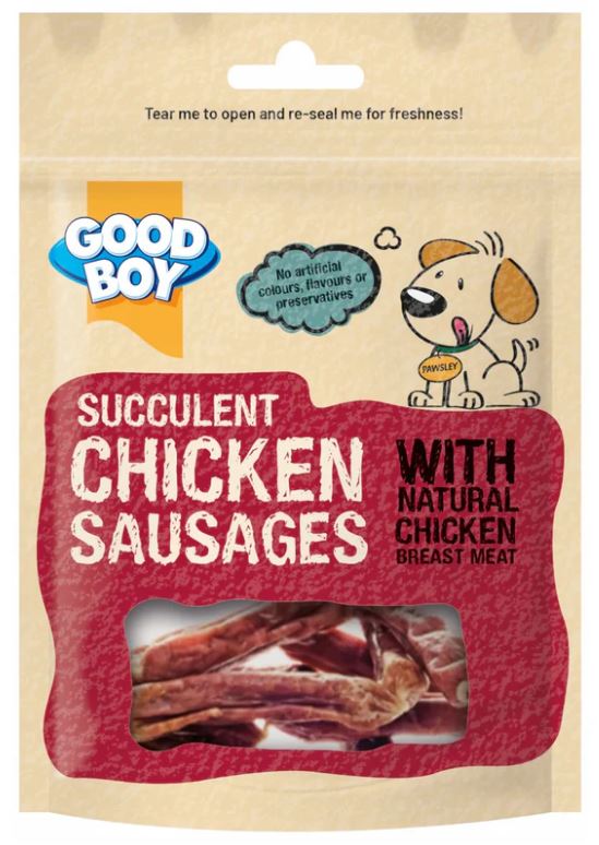 Good Boy Succulent Chicken Sausages Dog Treats