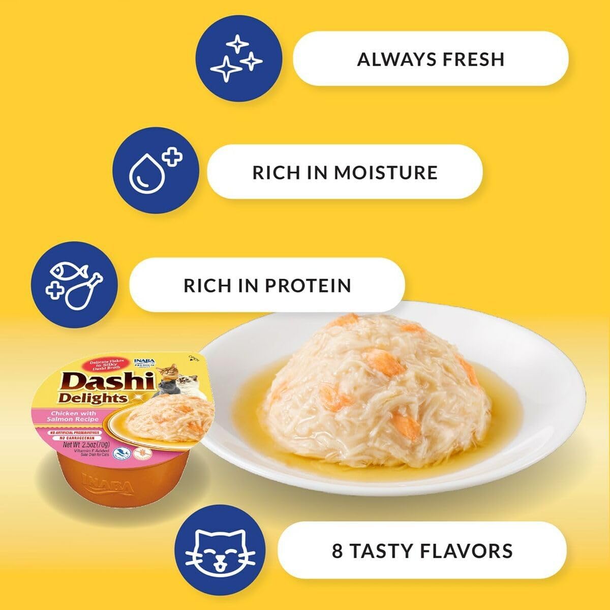 Ciao Dashi Delights Wet Cat Food - Chicken with Tuna & Scallop Recipe - 70 g