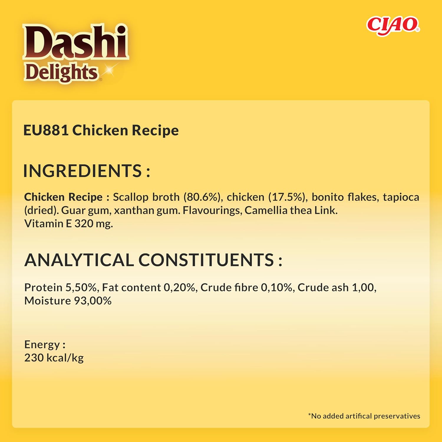 Ciao Dashi Delights Silky Broth Wet Cat Food - Chicken Recipe - 40 g