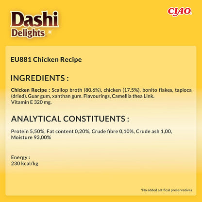 Ciao Dashi Delights Silky Broth Wet Cat Food - Chicken Recipe - 40 g