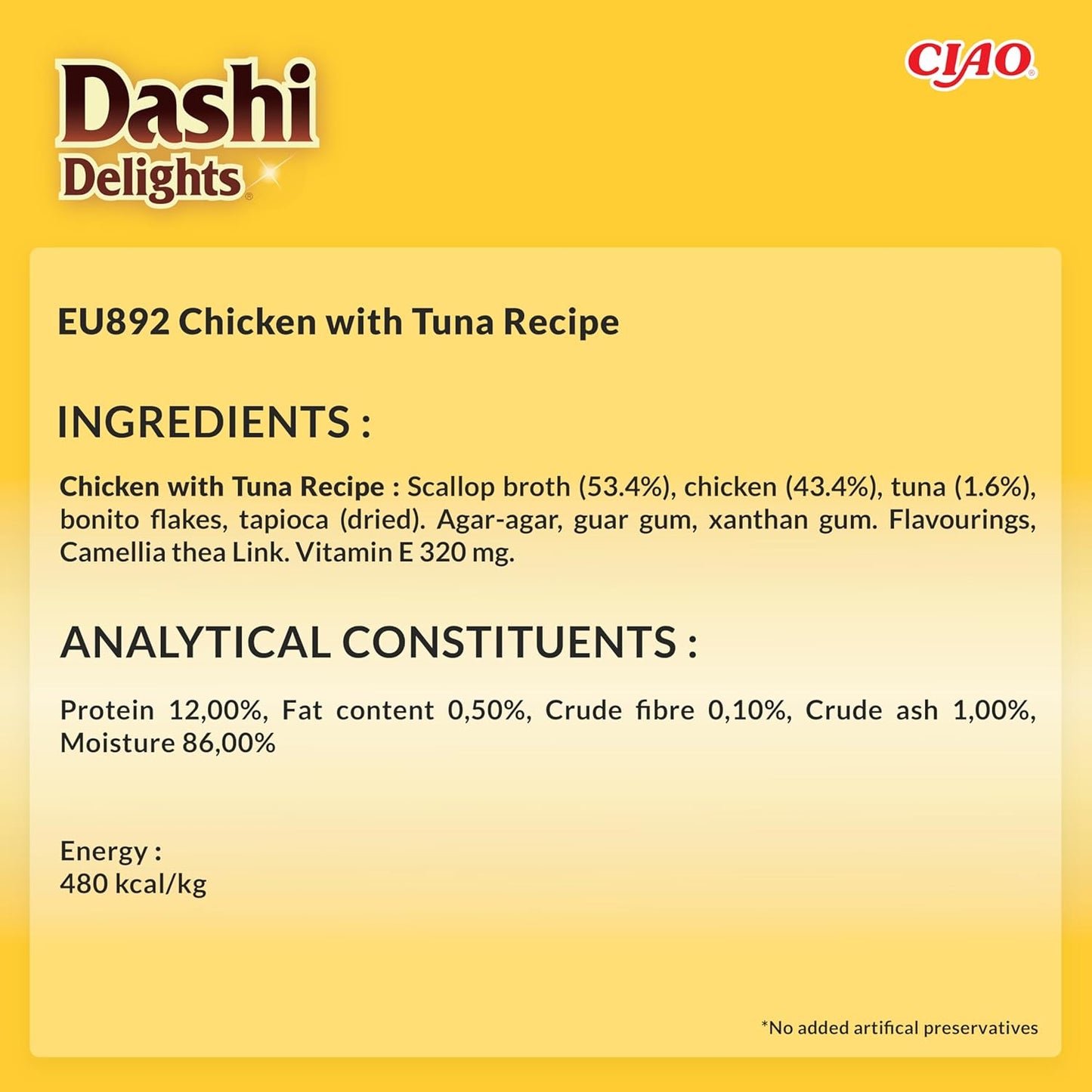 Ciao Dashi Delights Delicate Flakes Wet Cat Food - Chicken with Tuna Recipe - 40 g