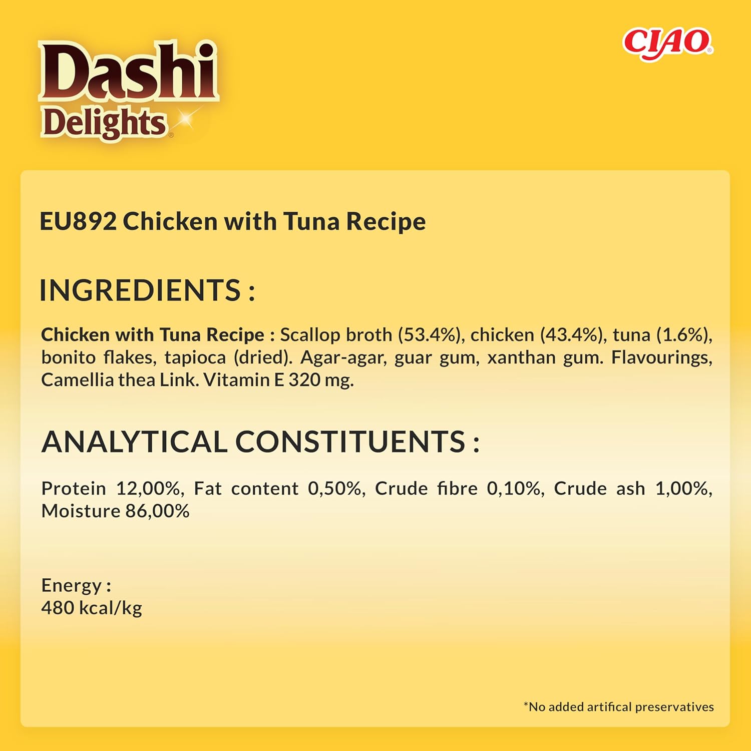 Ciao Dashi Delights Delicate Flakes Wet Cat Food - Chicken with Tuna Recipe - 40 g