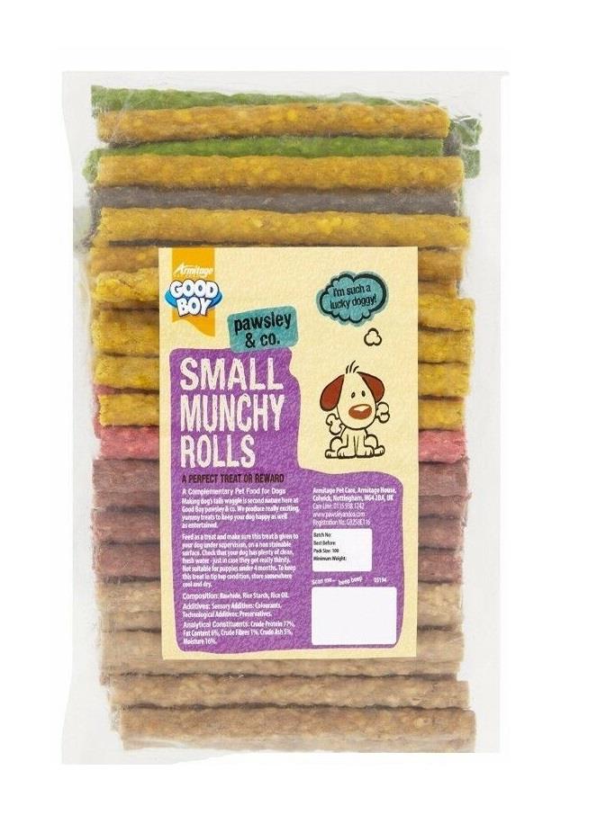 Good Boy Pawsley & Co Small Assorted Munchy Rolls Dog Treats