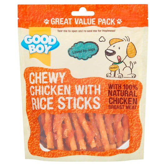 Good Boy Chewy Chicken with Rice Sticks Dog Treats