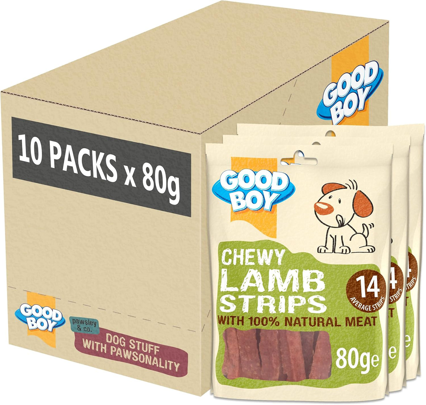 Good Boy Pawsley & Co Chewy Lamb Strips Dog Treats