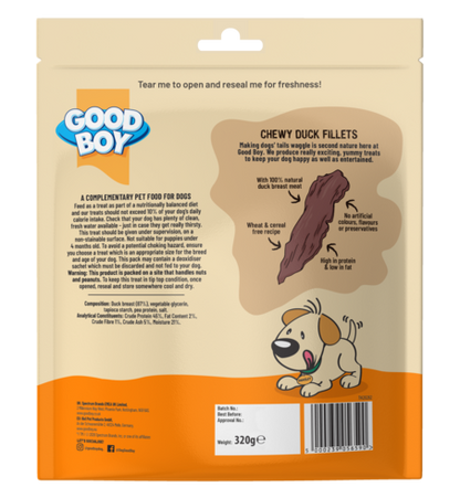 Good Boy Chewy Duck Fillets Dog Treats