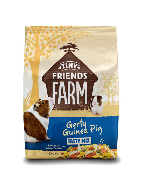 Front View of Supreme Tiny Friends Farm Gerty Tasty Mix Guinea Pig Dry Food - 2.5g & 12.5kg