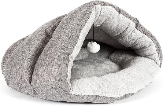 Front View of Ancol Sleepy Paws Cat Cave Bed - 50 x 45 x 30cm