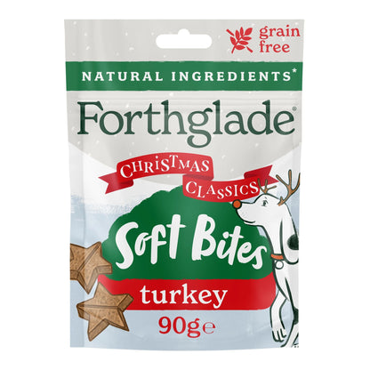 Forthglade Christmas Natural Soft Dog Treat - Turkey & Cranberry - 90g