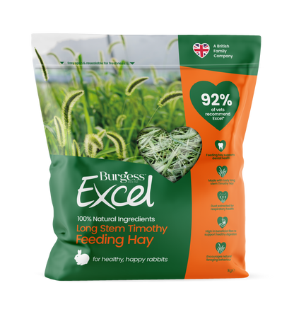 Burgess Excel Long Stem Timothy Feeding Hay for Rabbits
