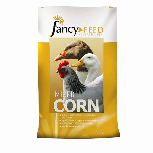 Front View of Fancy Feeds Mixed Corn Poultry Pellets & Nuggets - 20kg