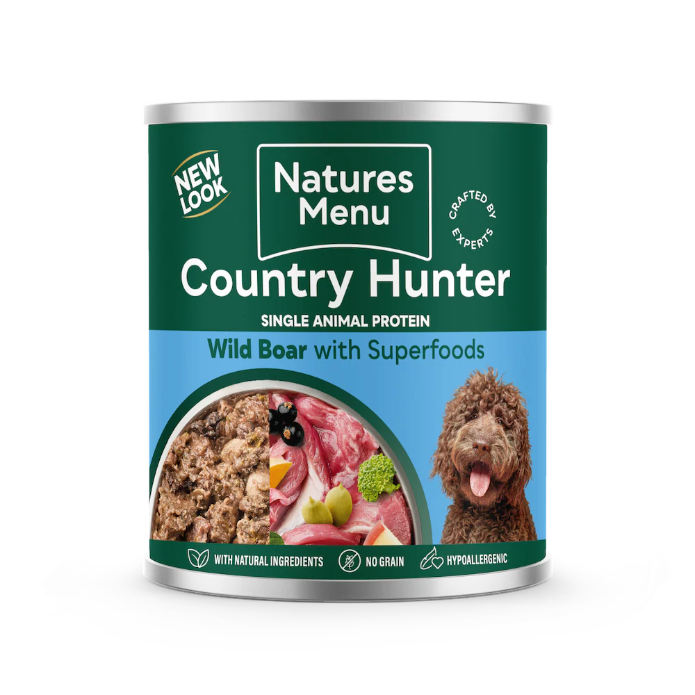 Natures Menu Country Hunter New Wild Multi Pack Wet Dog Food Cans With Venison, Rabbit, Beef