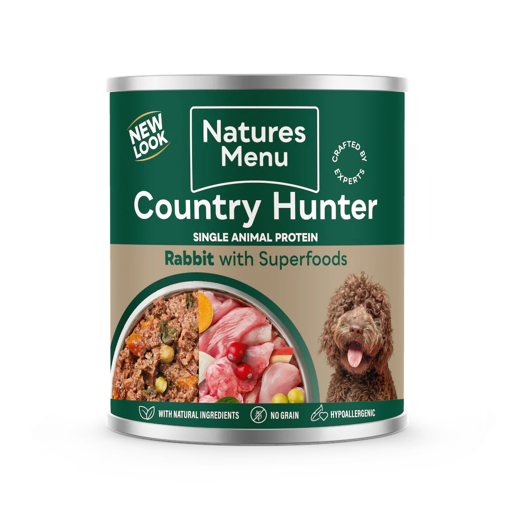 Natures Menu Country Hunter New Wild Multi Pack Wet Dog Food Cans With Venison, Rabbit, Beef